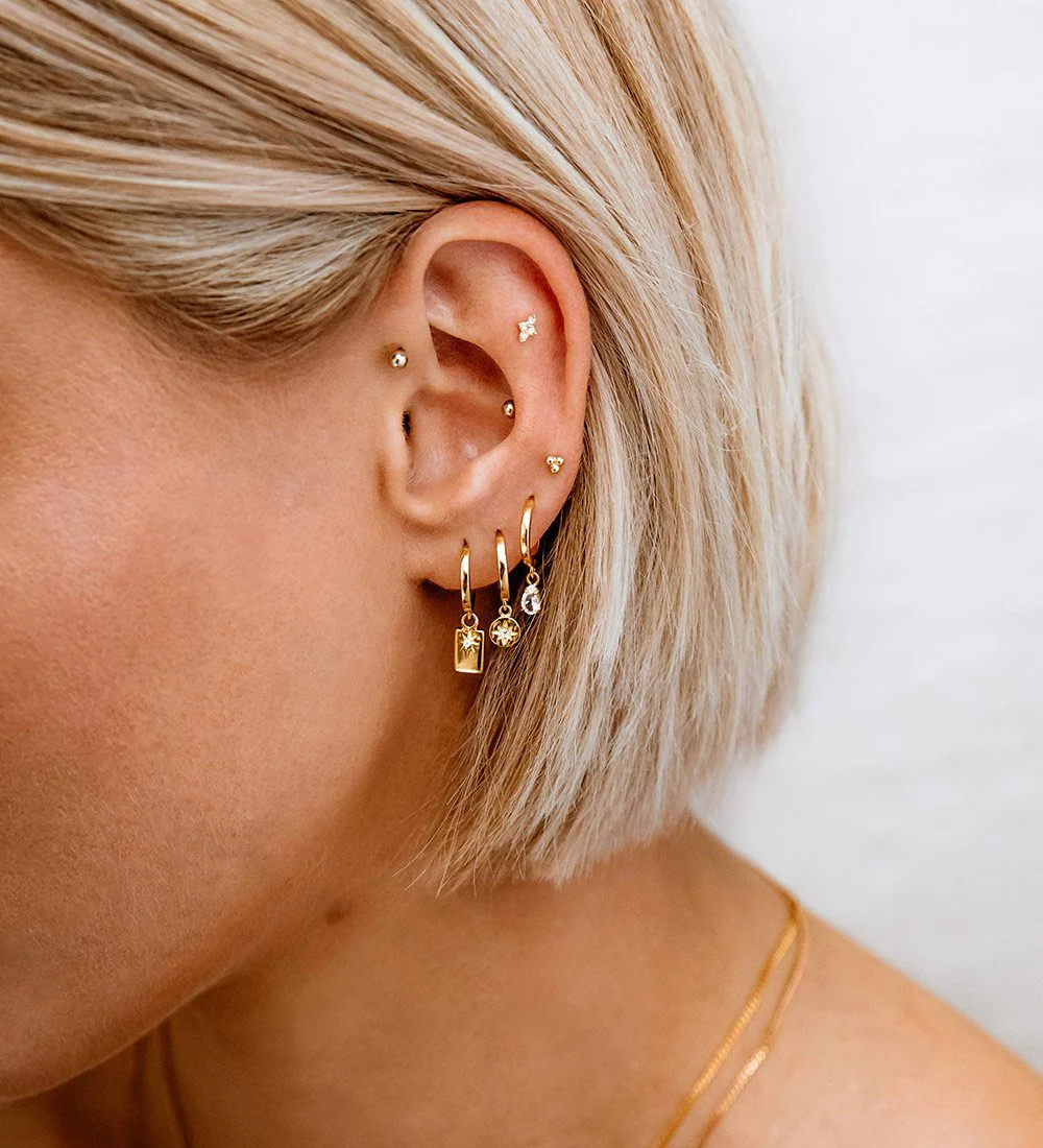 STAR COIN HOOPS (STERLING SILVER) - Image 3