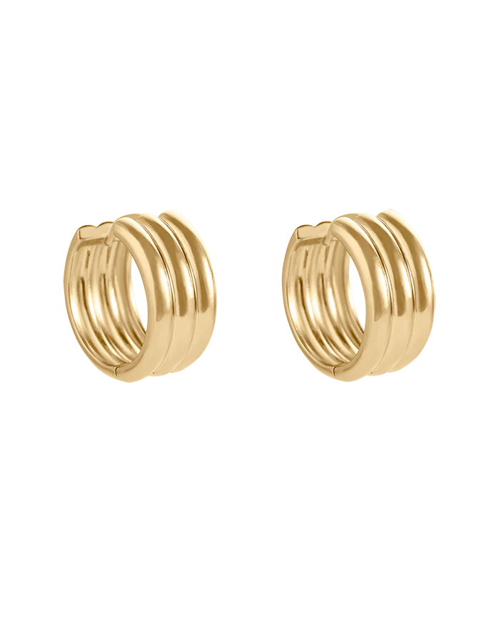 STEADFAST HOOPS (18K GOLD PLATED)