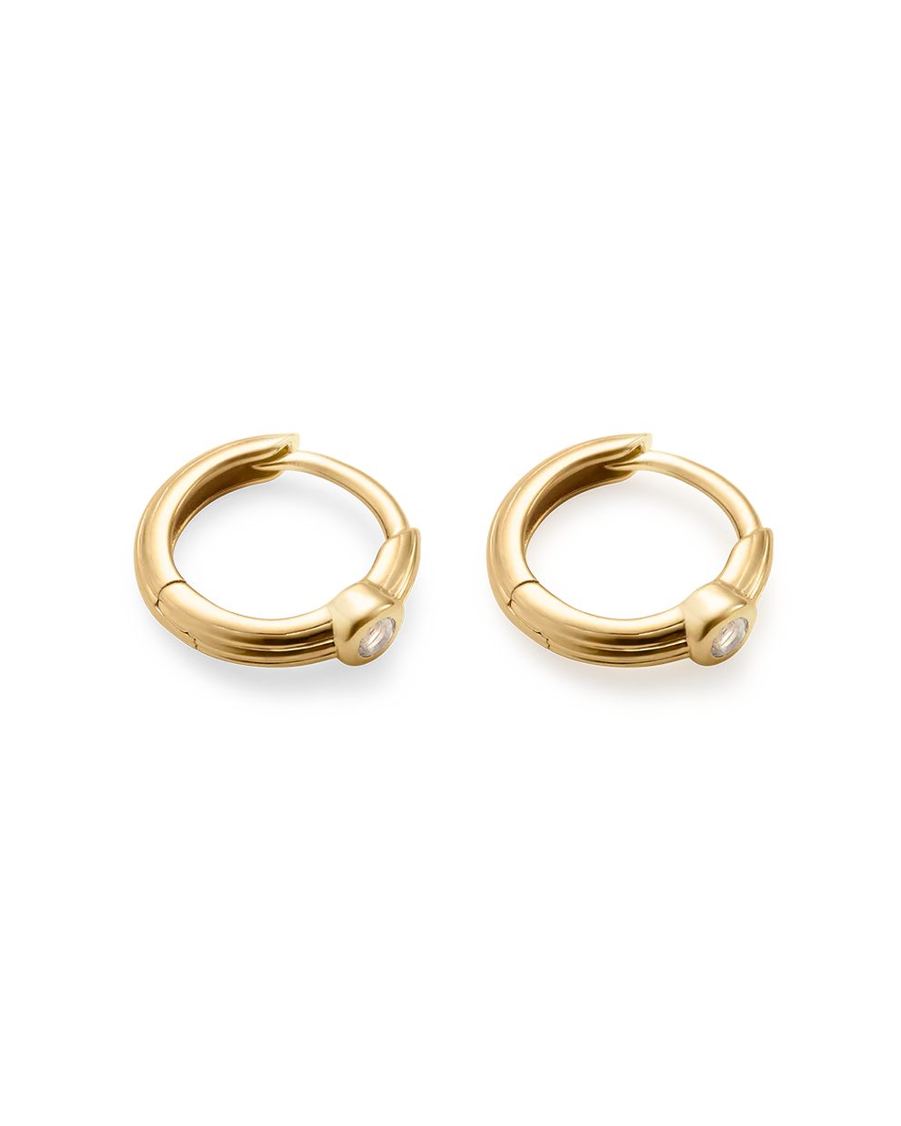STILLNESS TOPAZ HUGGIES (18K GOLD PLATED) - Image 5