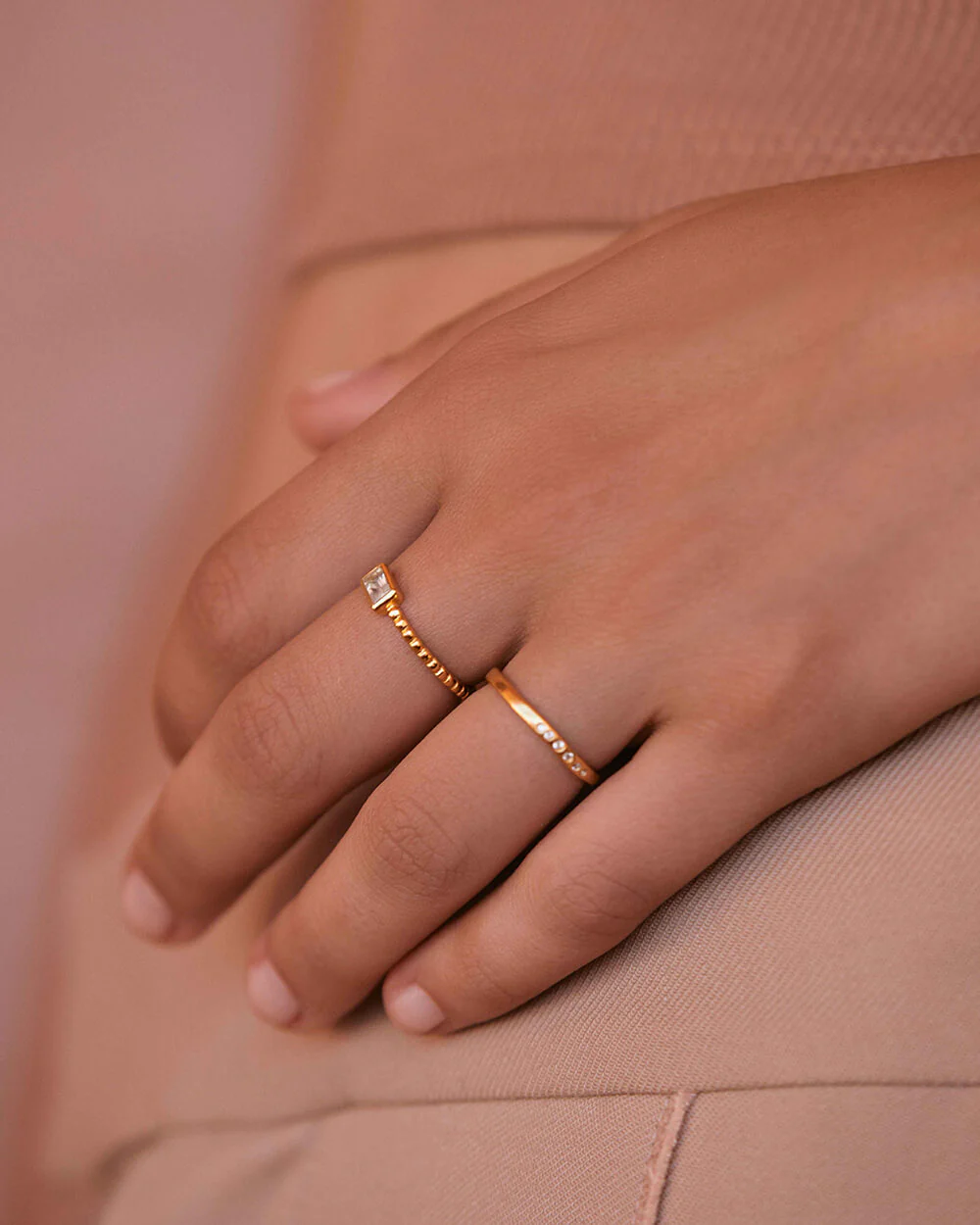 SUN LINES RING (18K GOLD VERMEIL) - Image 2