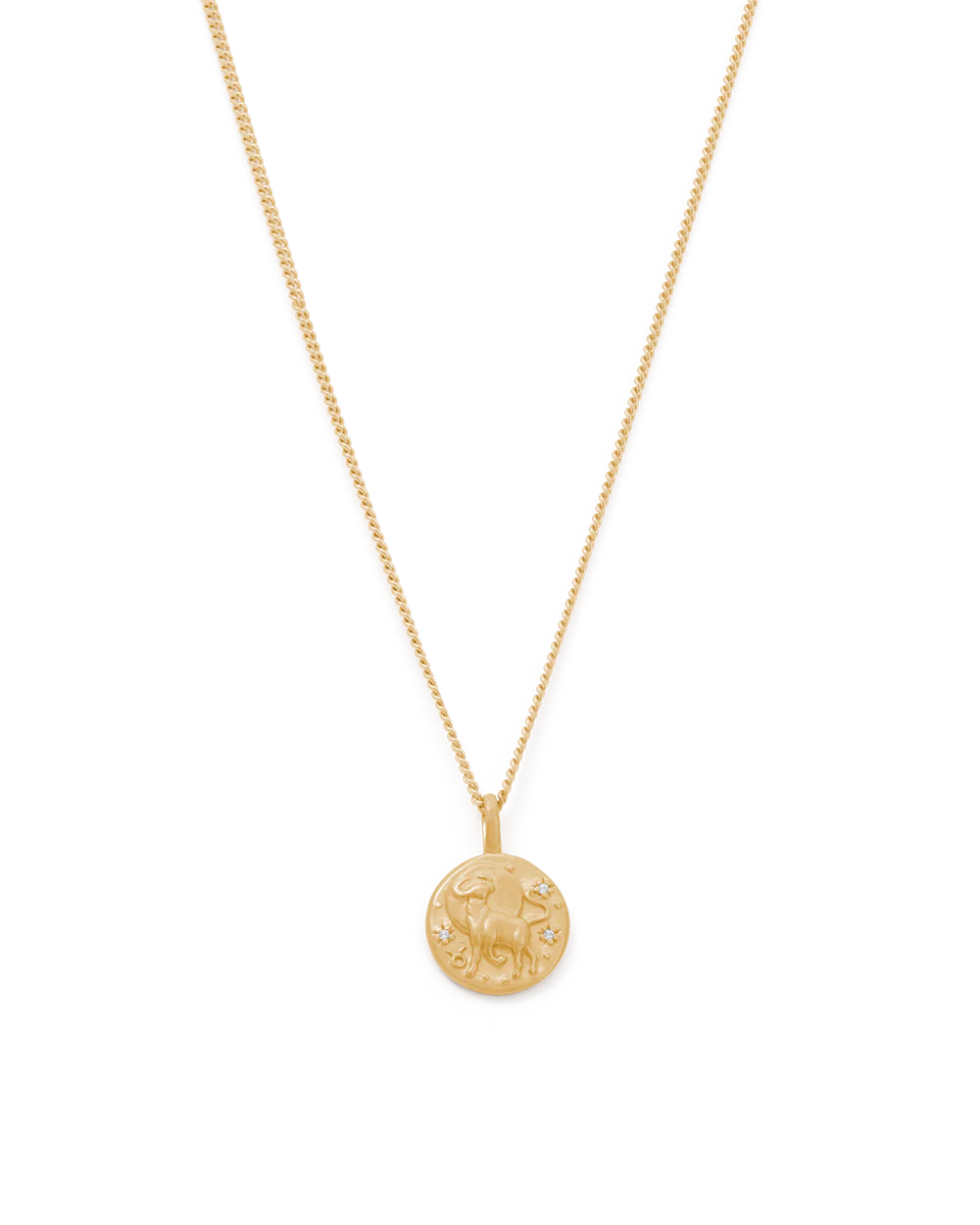 TAURUS PETITE ZODIAC NECKLACE (18K GOLD VERMEIL)