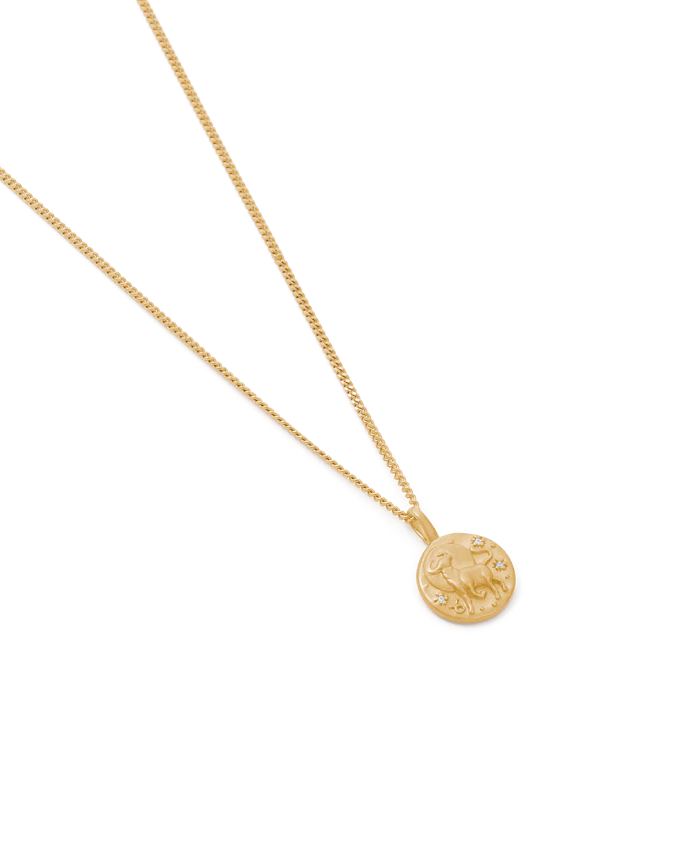 TAURUS PETITE ZODIAC NECKLACE (18K GOLD VERMEIL) - Image 4