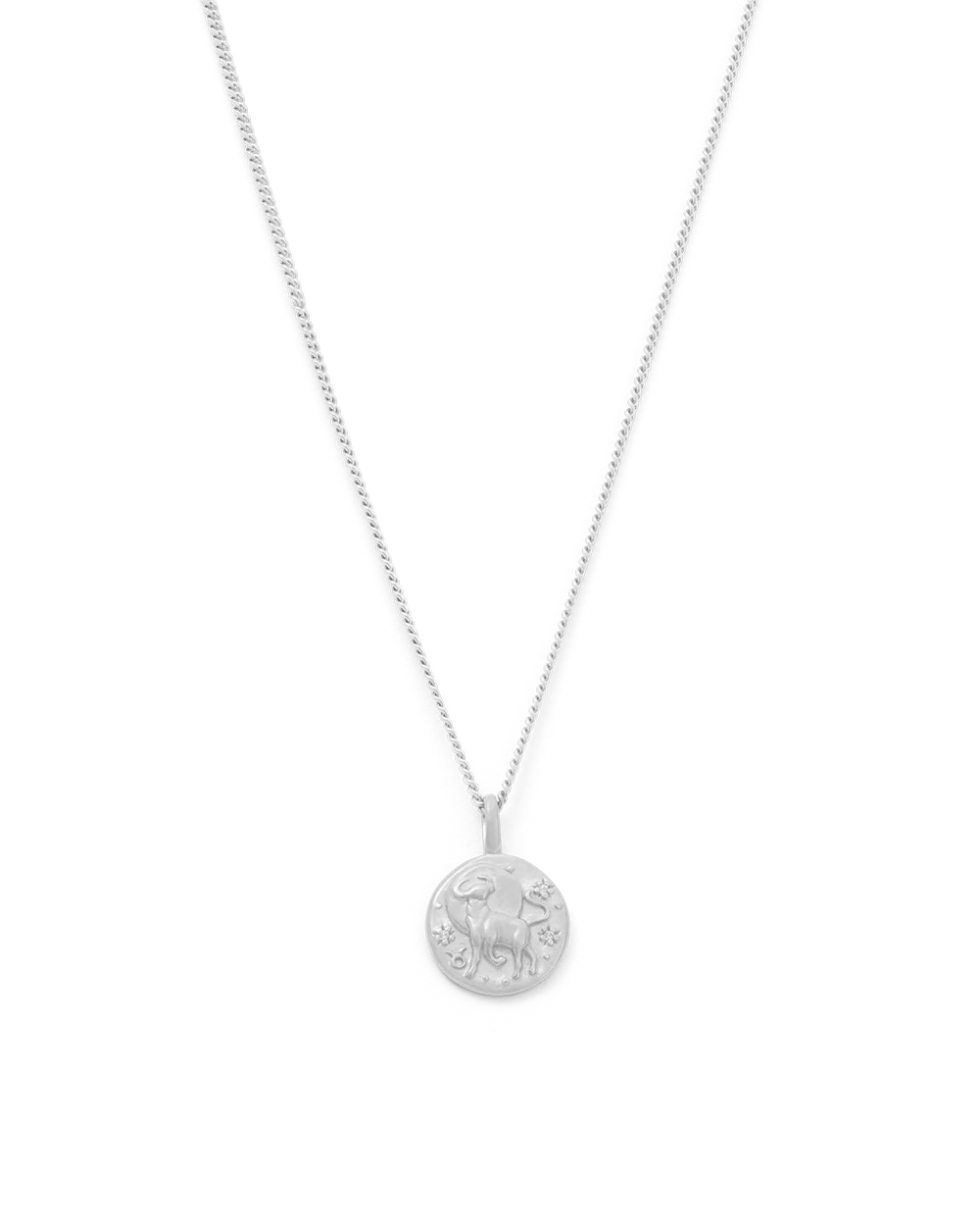 TAURUS PETITE ZODIAC NECKLACE (STERLING SILVER)