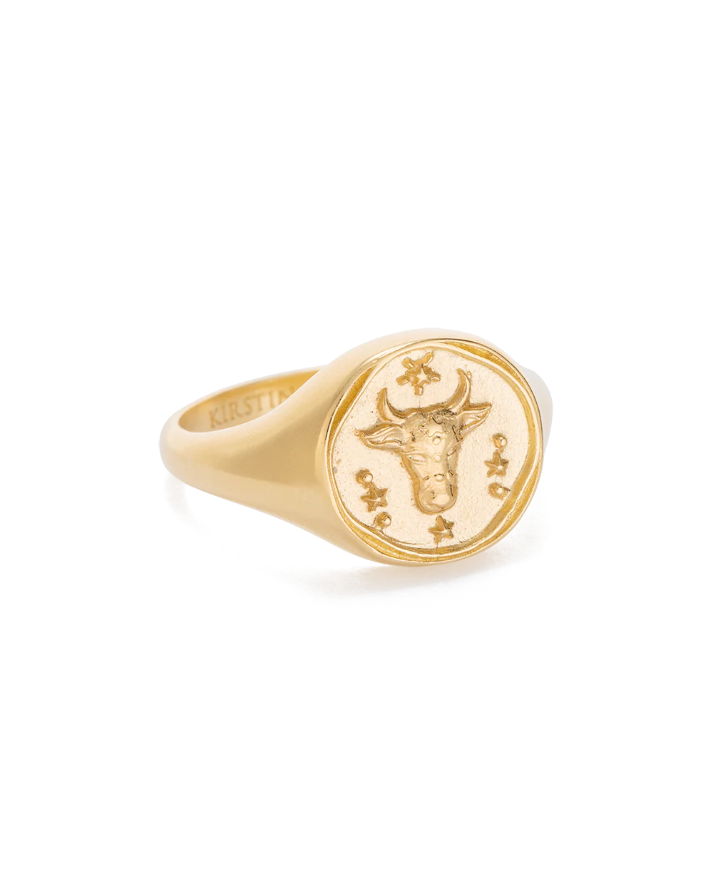 TAURUS SIGNET RING (18K GOLD VERMEIL)