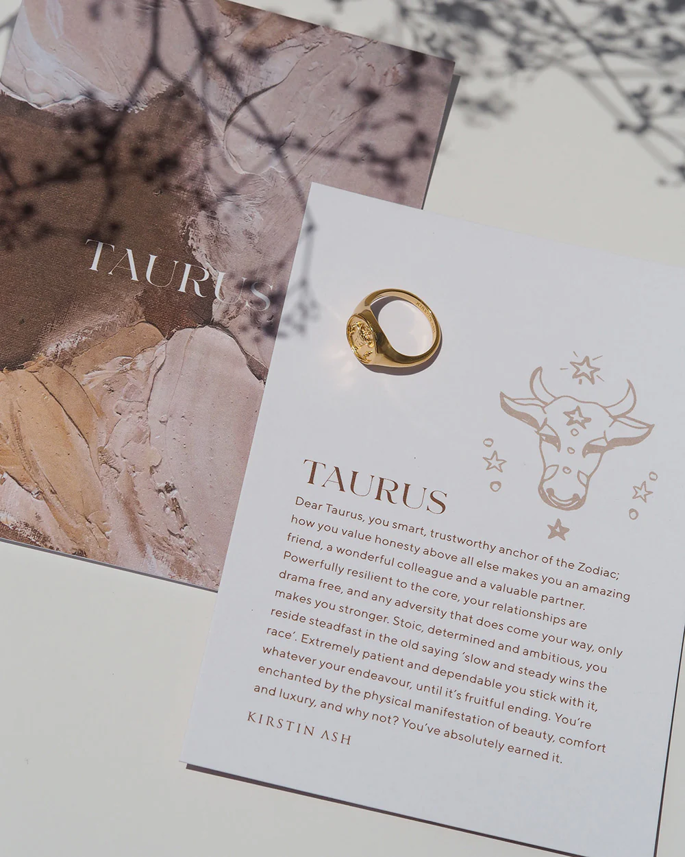 TAURUS SIGNET RING (18K GOLD VERMEIL) - Image 8