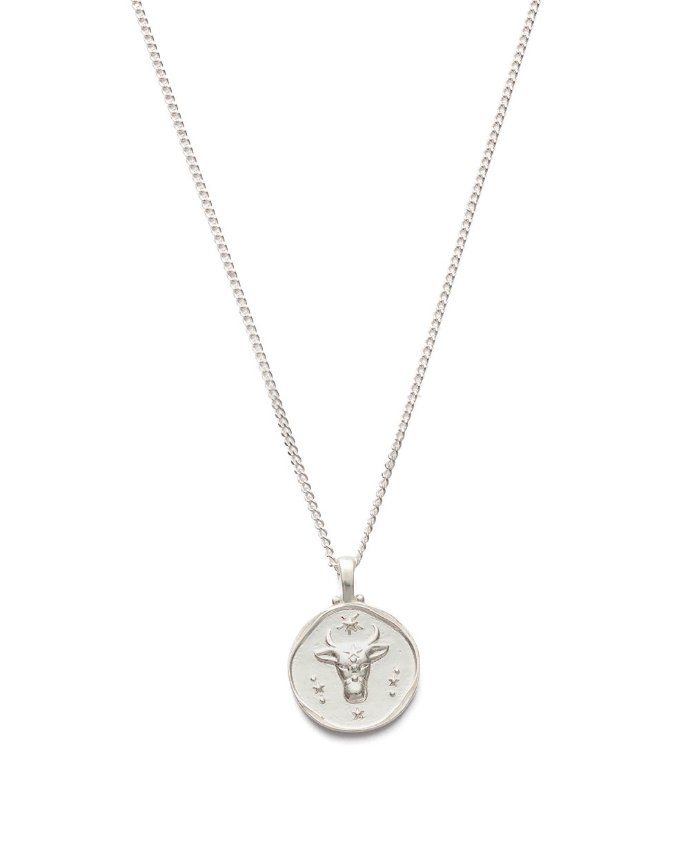 TAURUS ZODIAC NECKLACE (STERLING SILVER)