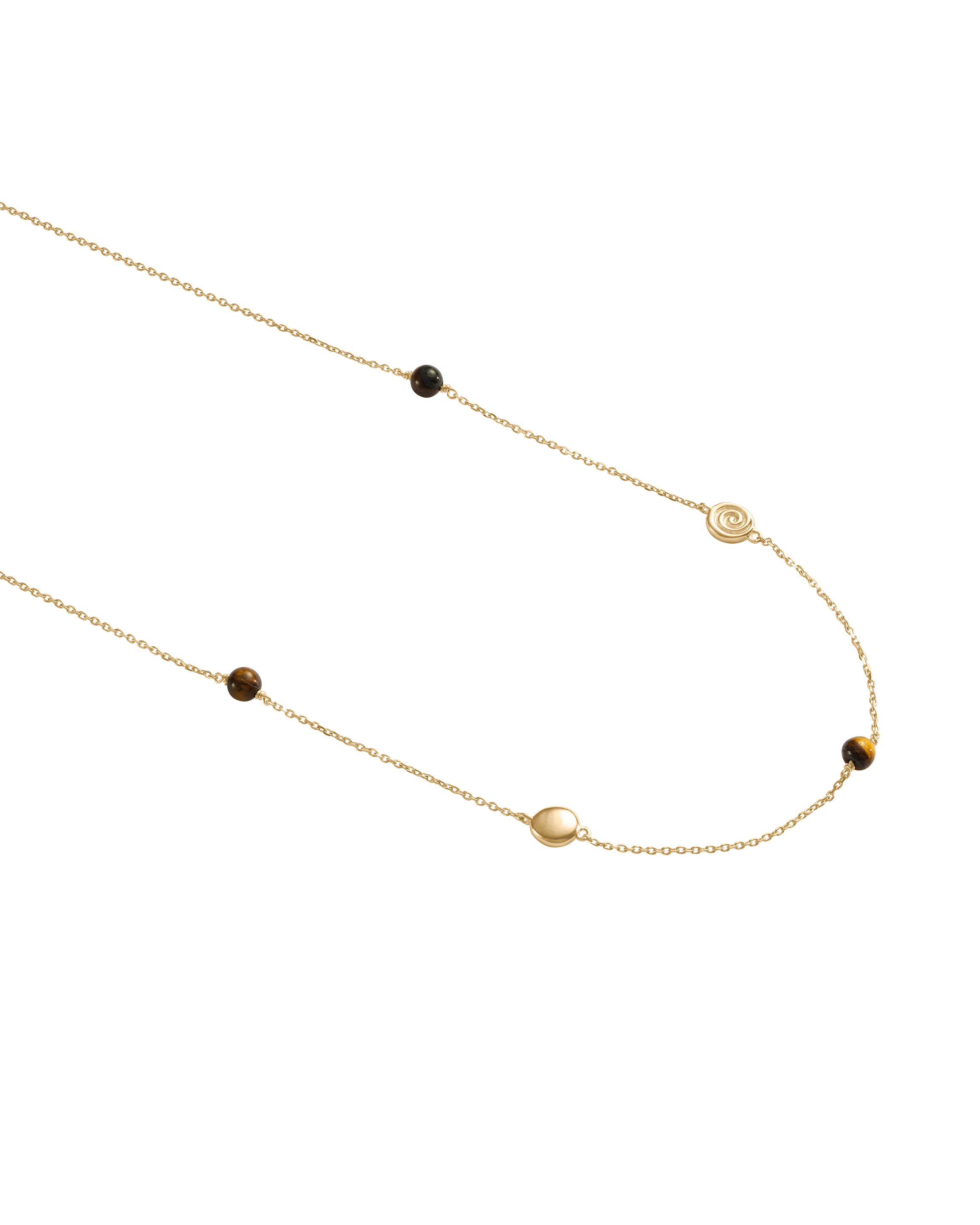 TEMPO TIGERS EYE NECKLACE (18K GOLD VERMEIL) - Image 6