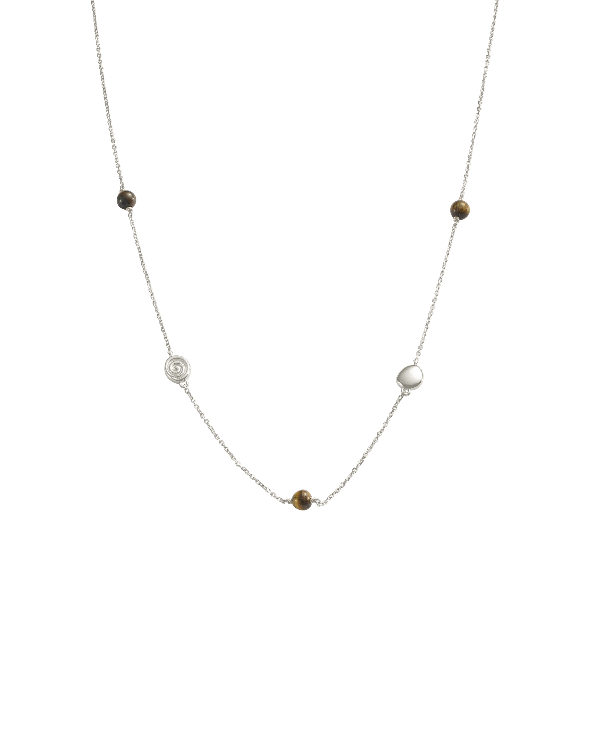 TEMPO TIGERS EYE NECKLACE (STERLING SILVER)