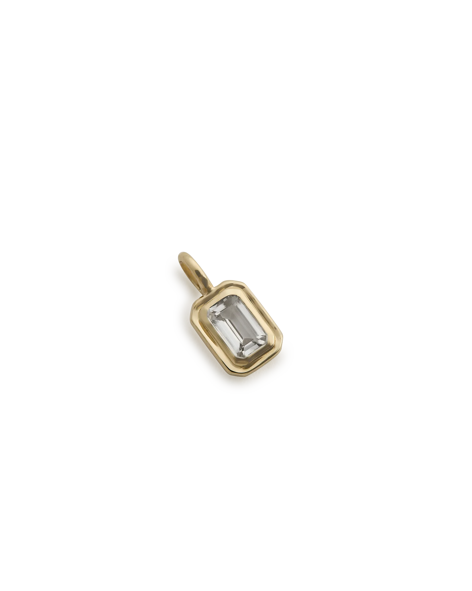UNBOUND WHITE TOPAZ CHARM (9K GOLD) - Image 4