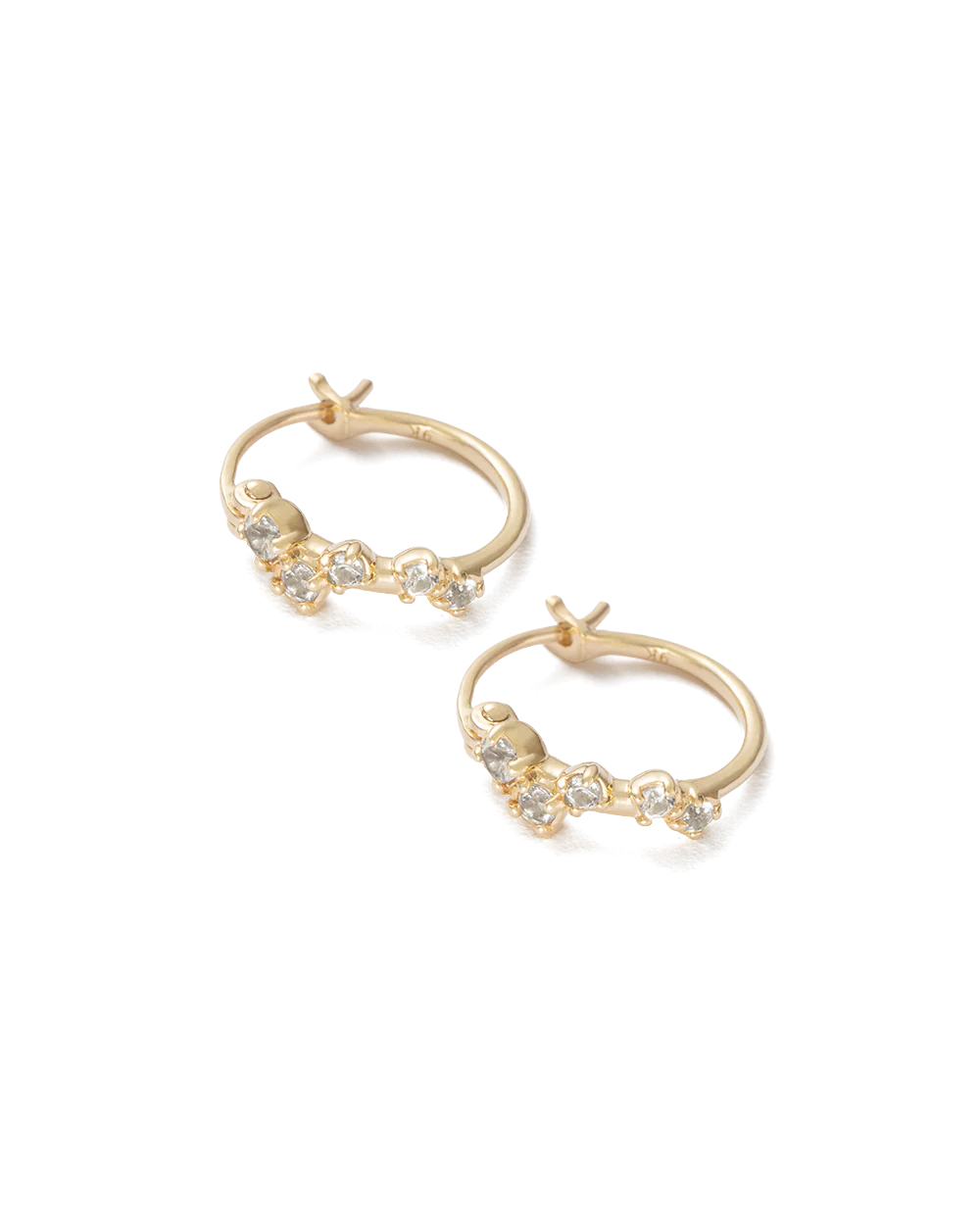 VALENCIA TOPAZ HOOPS (9K GOLD) - Image 4