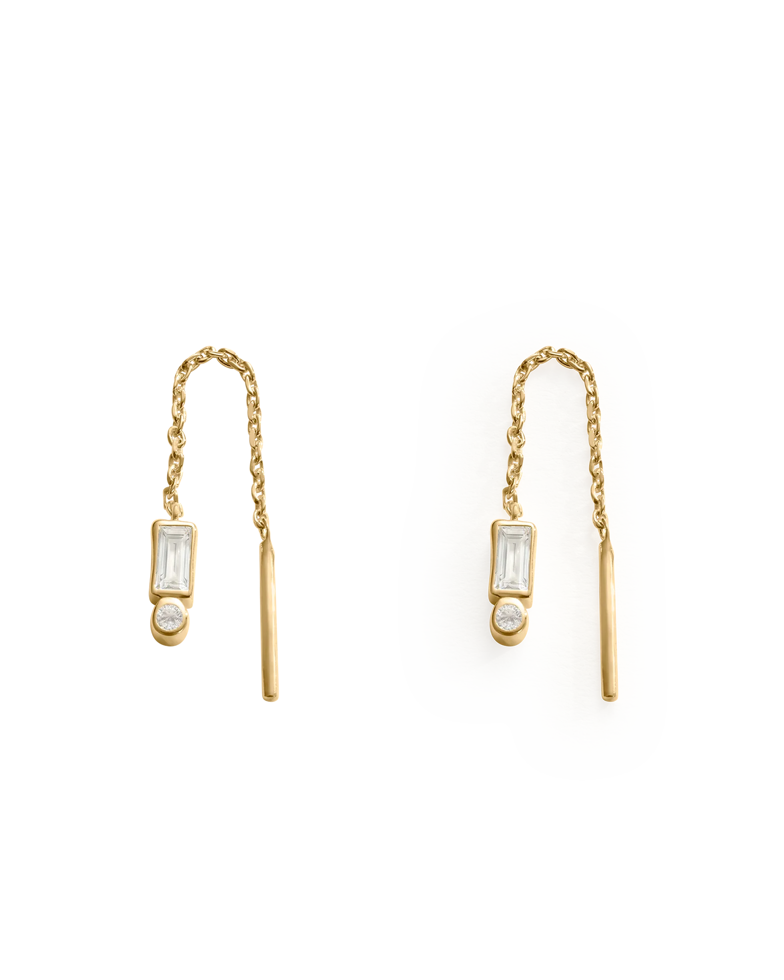 VANTAGE TOPAZ THREADER (18K GOLD PLATED)