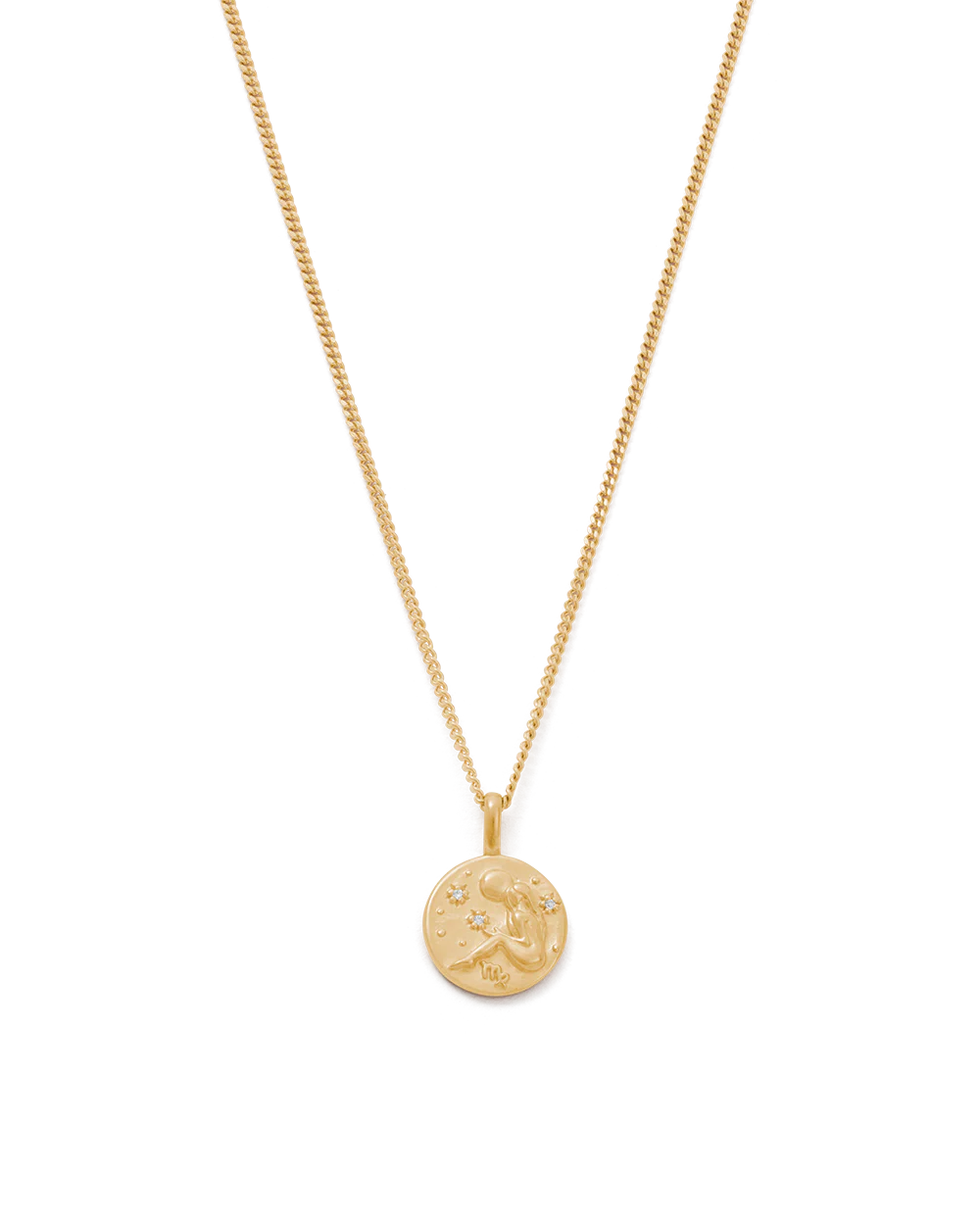 VIRGO PETITE ZODIAC NECKLACE (18K GOLD VERMEIL)