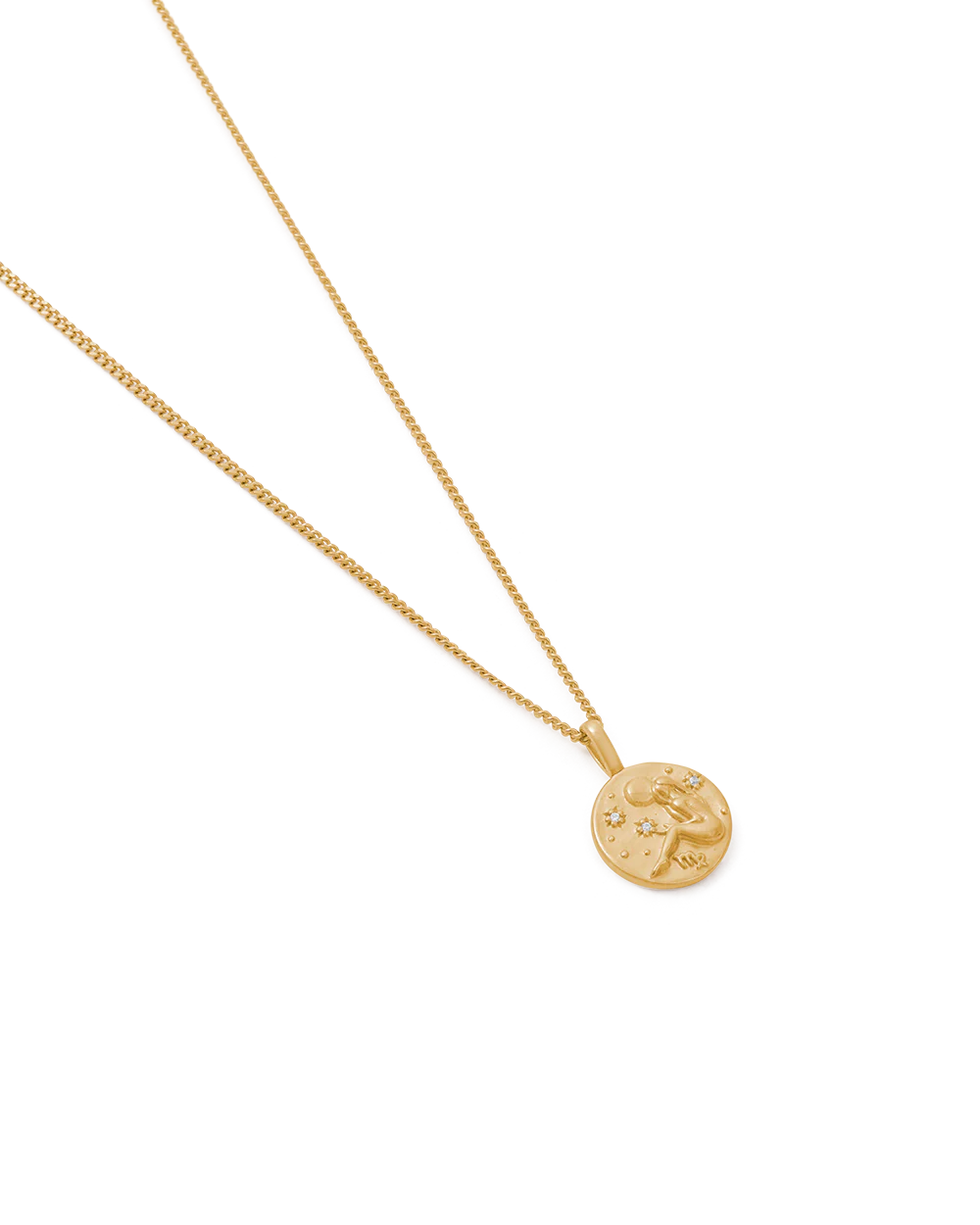 VIRGO PETITE ZODIAC NECKLACE (18K GOLD VERMEIL) - Image 4