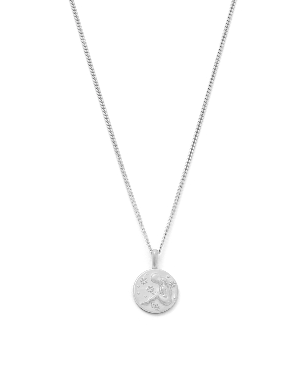 VIRGO PETITE ZODIAC NECKLACE (STERLING SILVER)