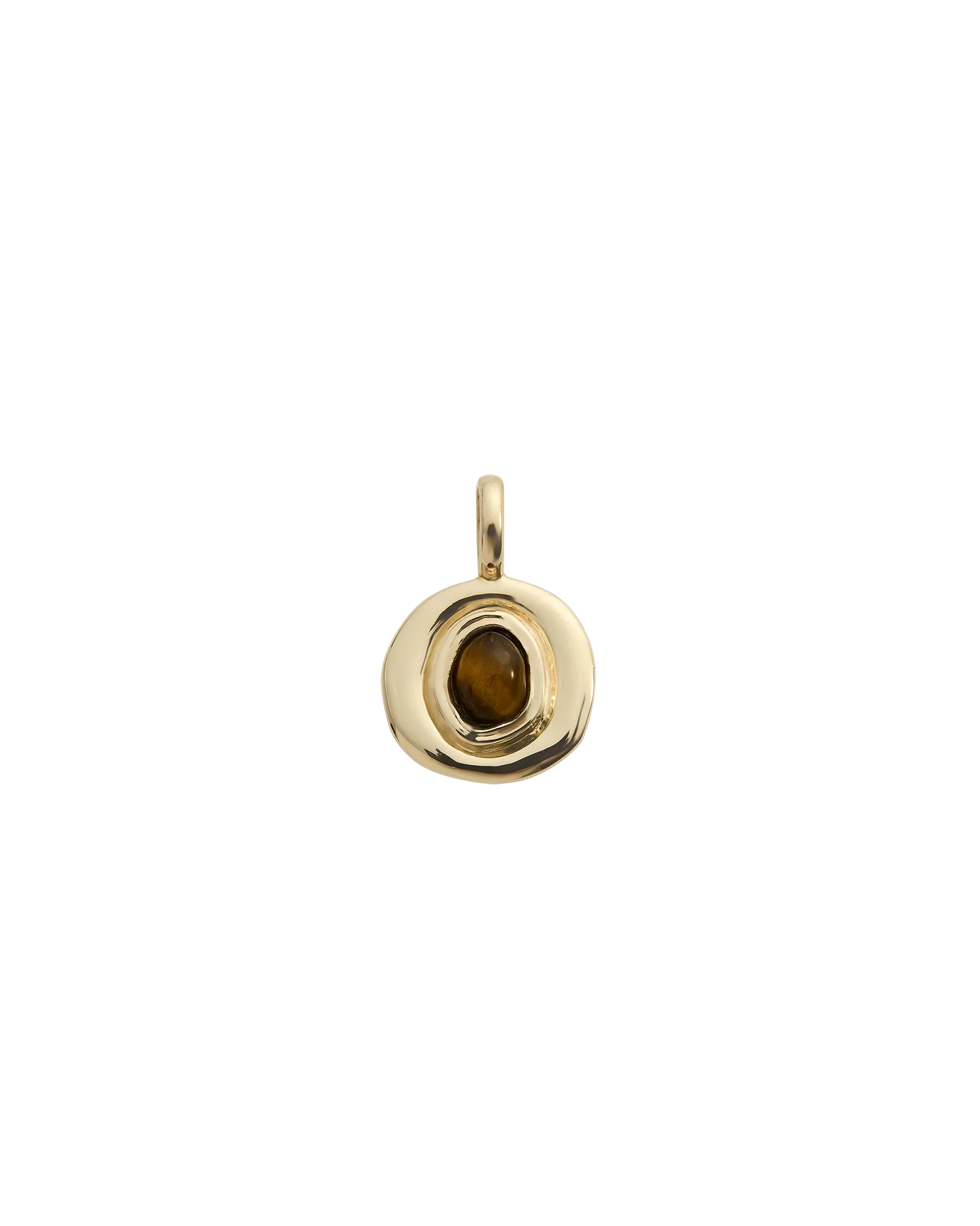 VOYAGER TIGERS EYE CHARM (9K GOLD)